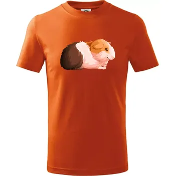 Morče - kreslené z boku - Tričko dětské bavlněné - 122 cm/6 let ( Oranžová )