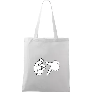 67 - ruce - Taška bavlněná - 42 x 38 cm ( Bílá )