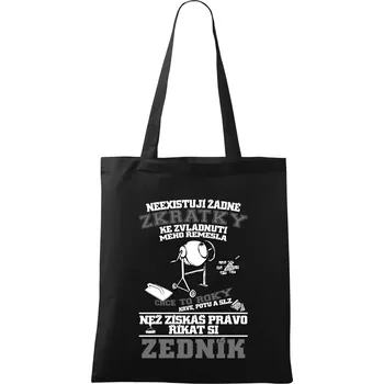 Zedník zkratky - Taška bavlněná - 42 x 38 cm ( Černá )