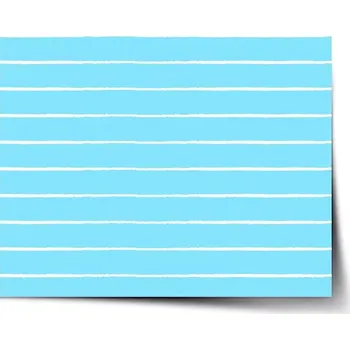 Plakát Sablio Plakát Bílé linky na modré - 60x40 cm