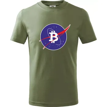 Bitcoin jiný vesmír - Tričko dětské bavlněné - 146 cm/10 let ( Khaki )