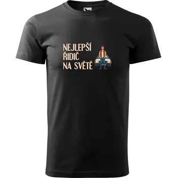 Sablio Tričko s potiskem Nejlepší řidič na světě - černé XL