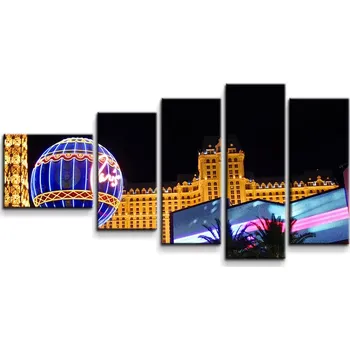 Obraz Sablio Obraz - 5-dílný Las Vegas 3 - 100x60 cm