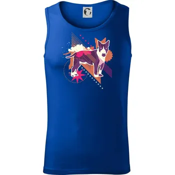 Pes abstrakce fialový - Tílko pánské Core - M ( Královská modrá )