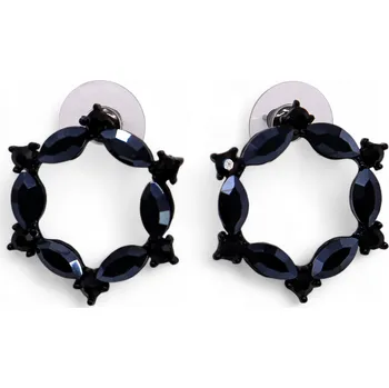 Náušnice Náušnice Skleněné Nymph Aurora - Šestiúhelníky - Černé