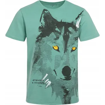 Pánské tričko Pánské tričko zelené Tričko pánské XXL s vlkem Endo