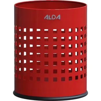 Odpadkový koš Odpadkový koš Officer 7 l, děrovaný, lakovaná ocel, červená