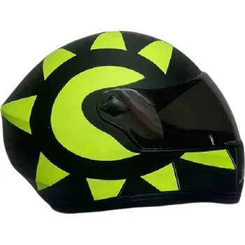 Obleček pro psa Plastová helma pro kočku a psa 16 x 12 x 12 cm Černá se žlutým sluncem Bezpečnostní přilba pro zvířata do 10 kg Obvod hlavy do 30 cm