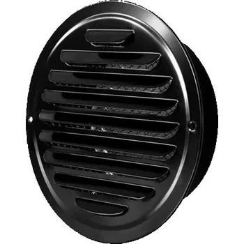 Domácí ventilátor Nerezová větrací mřížka 130 mm s kulatým uzávěrem 125x190x55 mm, kryt ventilačního otvoru, zátka ventilačního systému pro venkovní stěny, ochrana proti škůdcům