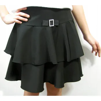 Dámská sukně 122 Slavnostní sukně s volány do školy sukně školní BS357 černá