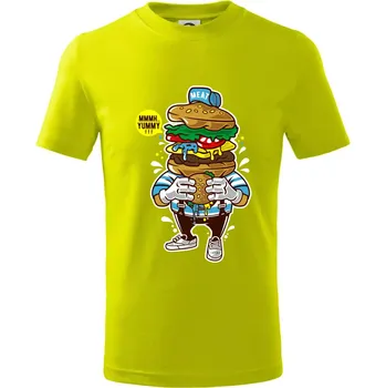 Chlapecké tričko Burgrák - Tričko dětské bavlněné - 98 cm / 2 roky ( Limetková )