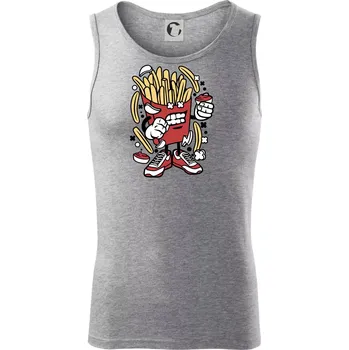 Hranolák - Tílko pánské Core - 2XL ( Tmavě šedý melír )