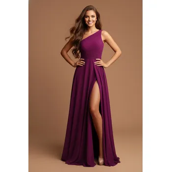 Dámské šaty EVA & LOLA Družičkovské šaty TRACY violet Barva: Fialová, Velikost: L