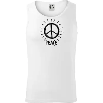 Pánské termoprádlo Peace symbol černobílý - Tílko pánské Core - S ( Bílá )