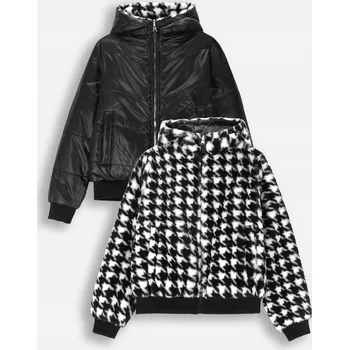 Dívčí bunda Dívčí přechodová bunda černá oboustranná bunda velikost 128 Coccodrillo ZC4