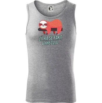 Zítra se fakt vyhecuju - Tílko pánské Core - 2XL ( Tmavě šedý melír )