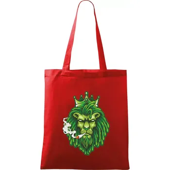 Nákupní taška Zhulený lev zelený - Taška bavlněná - 42 x 38 cm ( Červená )