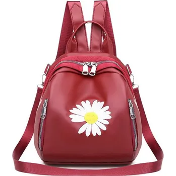 Městský batoh Dámský Crossbody batůžek s popruhem Kopretina - Červený Lifestyle MG125874-RD