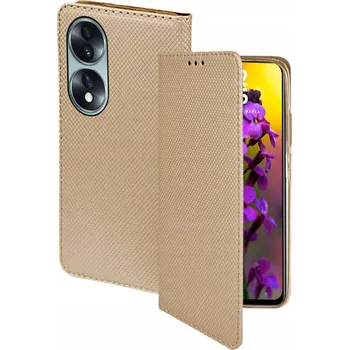 Pouzdro na mobilní telefon Pouzdro s klopou RCBR pro Huawei Honor 70 5G SMART MAGNET zlaté