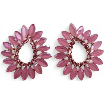 Náušnice Náušnice Skleněné Nymph Aurora - Slzičky - Růžové