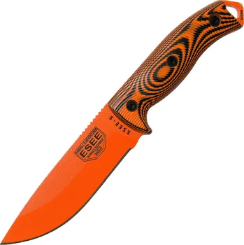 kapesní nůž ESEE-5 oranžová čepel, oranžovo/černá rukojeť G-10 3D, černé kydexové pouzdro 5POR-006