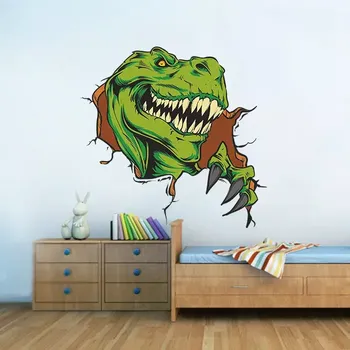 samolepka Sablio Samolepka na zeď: Tyrannosaurus - 60x58 cm