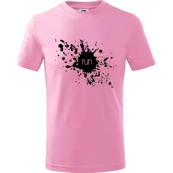 Splash run - Tričko dětské bavlněné - 122 cm/6 let ( Růžová )