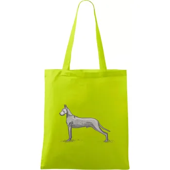 Vintage Great dane - Taška bavlněná - 42 x 38 cm ( Limetková )