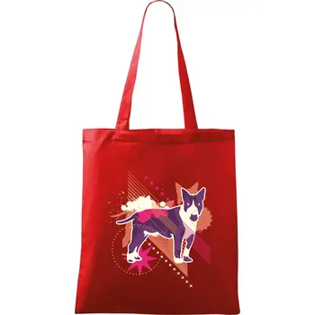 Pes abstrakce fialový - Taška bavlněná - 42 x 38 cm ( Červená )