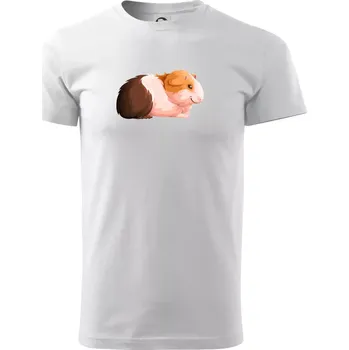 Morče - kreslené z boku - Triko extra velké (5-8XL) - 7XL ( Bílá )