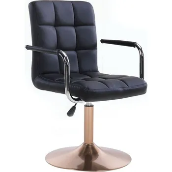 LuxuryForm DESIGN Kosmetická židle VERONA na zlatém talíři - černá