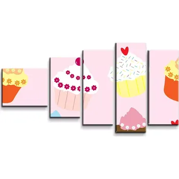 Obraz Sablio Obraz - 5-dílný Muffiny - 100x60 cm