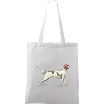 Nákupní taška Vintage Setter - Taška bavlněná - 42 x 38 cm ( Bílá )