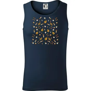 Houby na podzim - Tílko pánské Core - L ( Námořní modrá (velmi tmavá - téměř černá) )