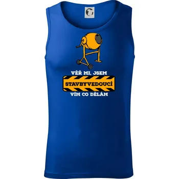 Vím co dělám stavbyvedoucí - Tílko pánské Core - L ( Královská modrá )