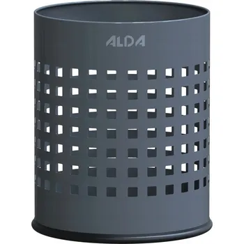 Odpadkový koš Odpadkový koš Officer 7 l, děrovaný, lakovaná ocel, šedá