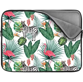 pouzdro na notebook Sablio Obal na notebook Zebra a plameňák - 13"