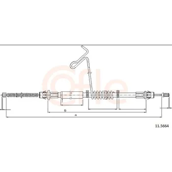 Lanko parkovací brzdy Lanko ruční brzdy COFLE 11.5664