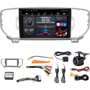 Mobilní telefon ANDROID 13 RÁDIO pro KIA SPORTAGE 4 (2016-2018) s CARPLAY a ANDROID AUTO, SIM, 4GB/64GB