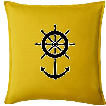 Polštář Kormidlo úsměv - Polštář 50x50 - 50x50 - Pouze potah ( Žlutá )