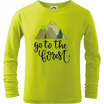 Dětská móda Go to the forest - Triko dětské Long Sleeve - 122 cm/6 let ( Limetková )