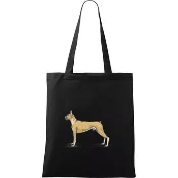 Nákupní taška Vintage Boxer - Taška bavlněná - 42 x 38 cm ( Černá )