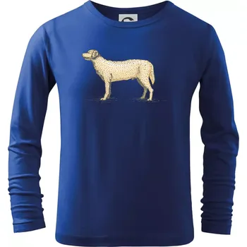 Chlapecké tričko Vintage Labrador - Triko dětské Long Sleeve - 122 cm/6 let ( Královská modrá )