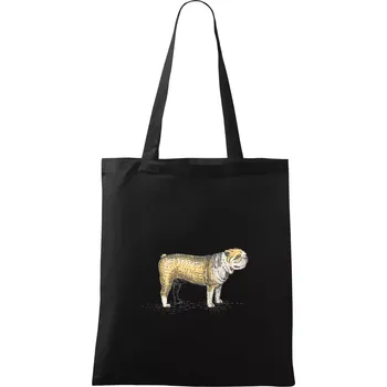 Vintage bulldog - Taška bavlněná - 42 x 38 cm ( Černá )
