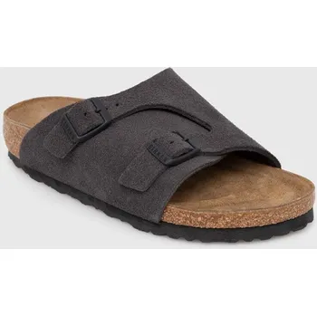 Dámské pantofle Semišové pantofle Birkenstock Zürich dámské, šedá barva, 1028547 90X, EUR 38