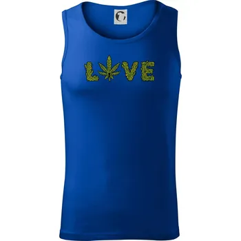 Konopí nápis love - Tílko pánské Core - XL ( Královská modrá )