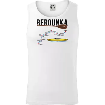 Mapa řeky Berounky - Tílko pánské Core - 2XL ( Bílá )