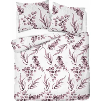 Povlečení Povlečení Bavlna 220x200 Květiny Listy Růžová Vřesová