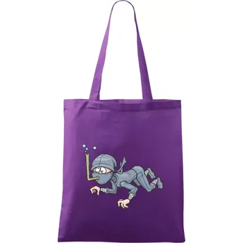 Potapěč bez vzduchu - Taška bavlněná - 42 x 38 cm ( Fialová )
