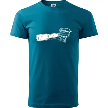 Pánské tričko Páka kávovar - Klasické pánské triko vyšší gramáže - XS ( Petrolejová )